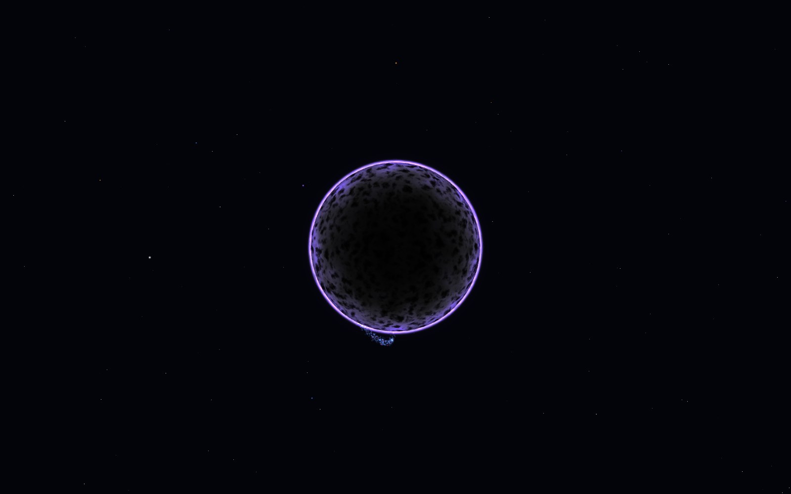 Vacuum decay, 3D artist's impression, from another angle