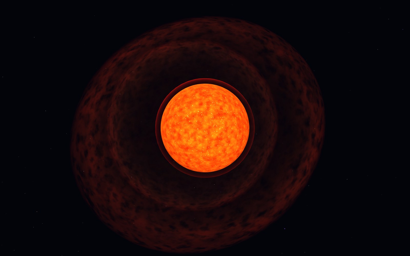 VY Canis Majoris, 3D artist's impression, close-up