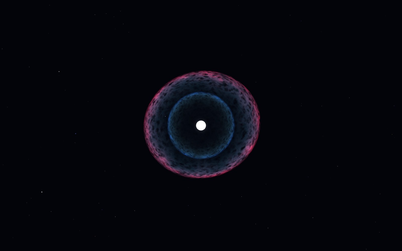 White dwarf, 3D artist's impression, from another angle