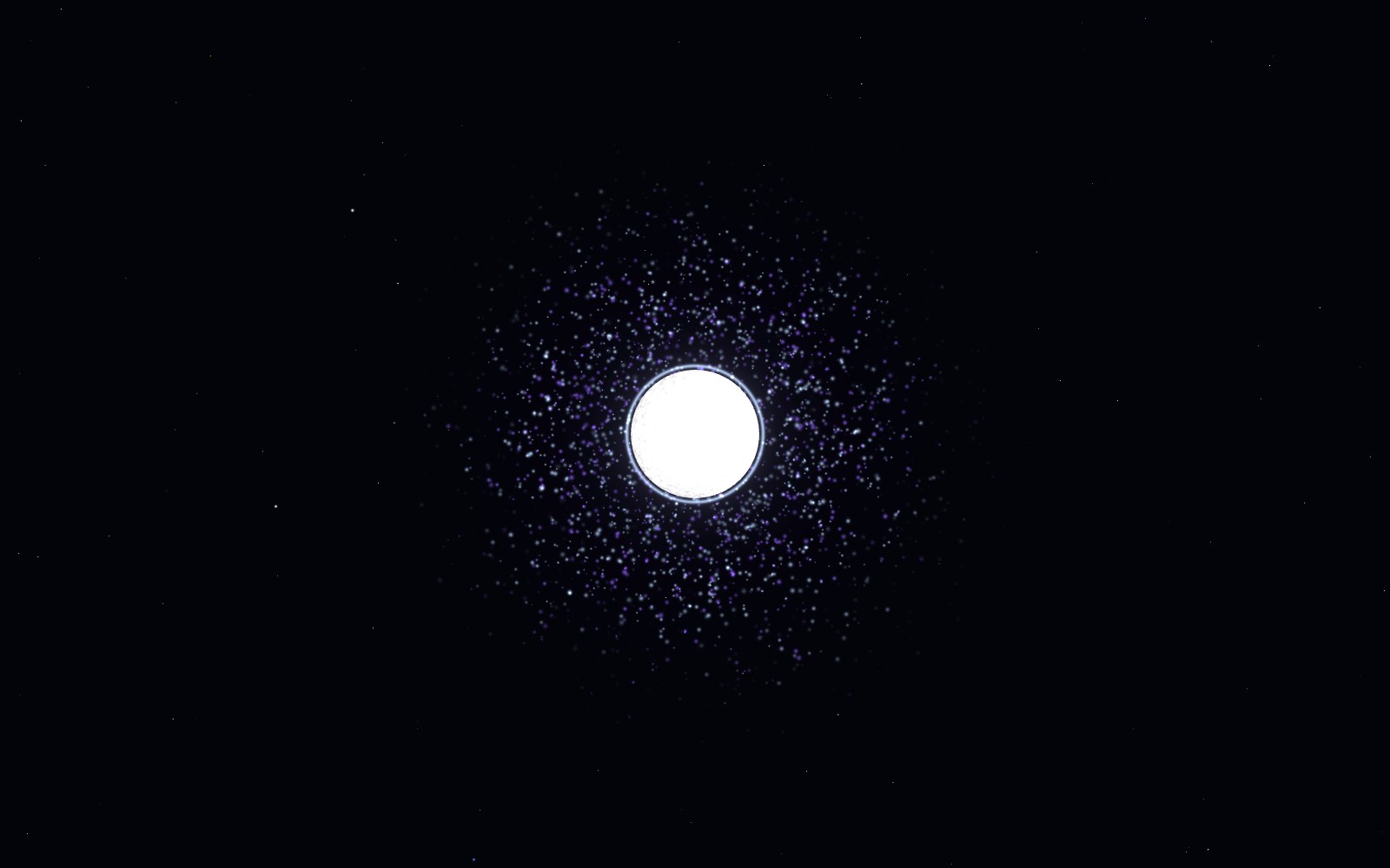 White hole, 3D artist's impression, from another angle