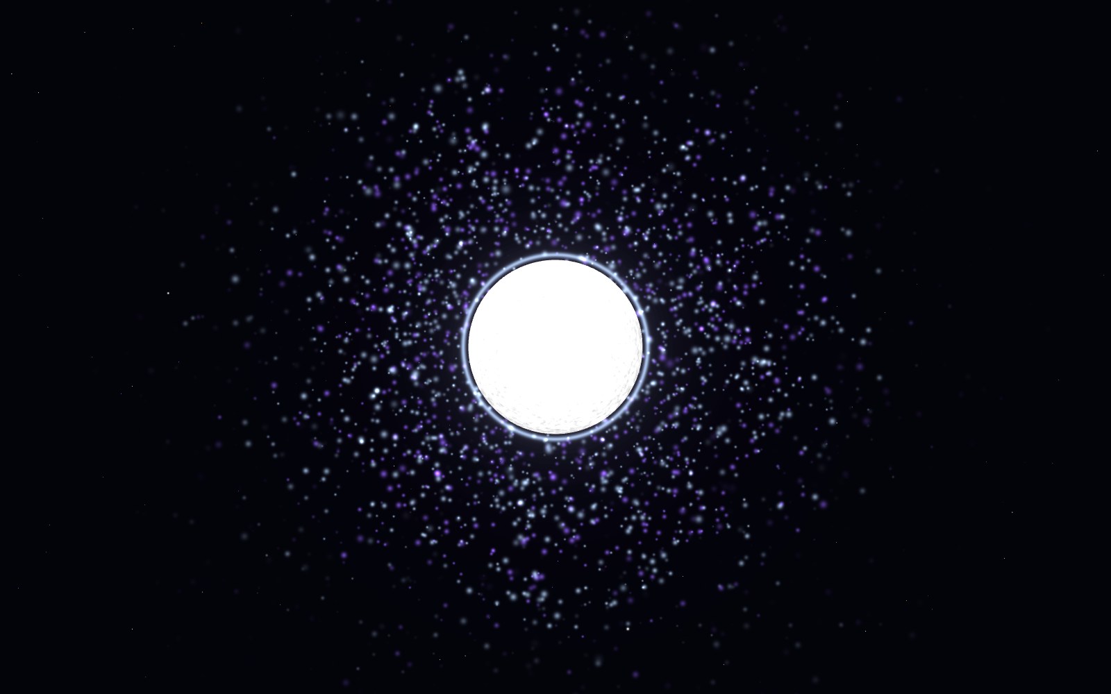 White hole, 3D artist's impression, close-up
